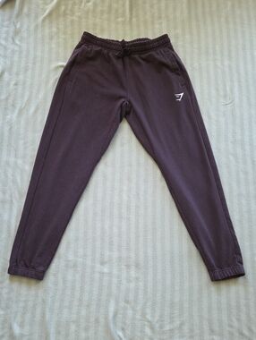 Gymshark Plum Joggers with White Logo